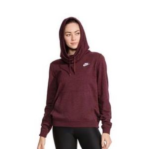 Maroon Nike Cowl Neck Hoodie